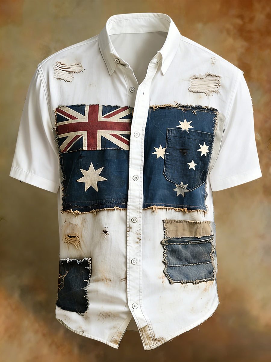 Men's Vintage-Style Australian Vacation And Casual Comfortable Shirt