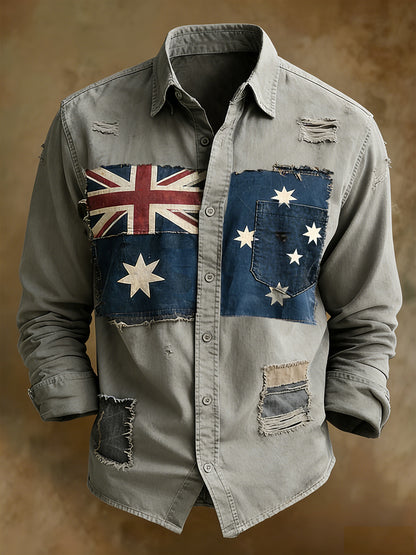 Men's Vintage-Style Australian Vacation And Casual Comfortable Shirt