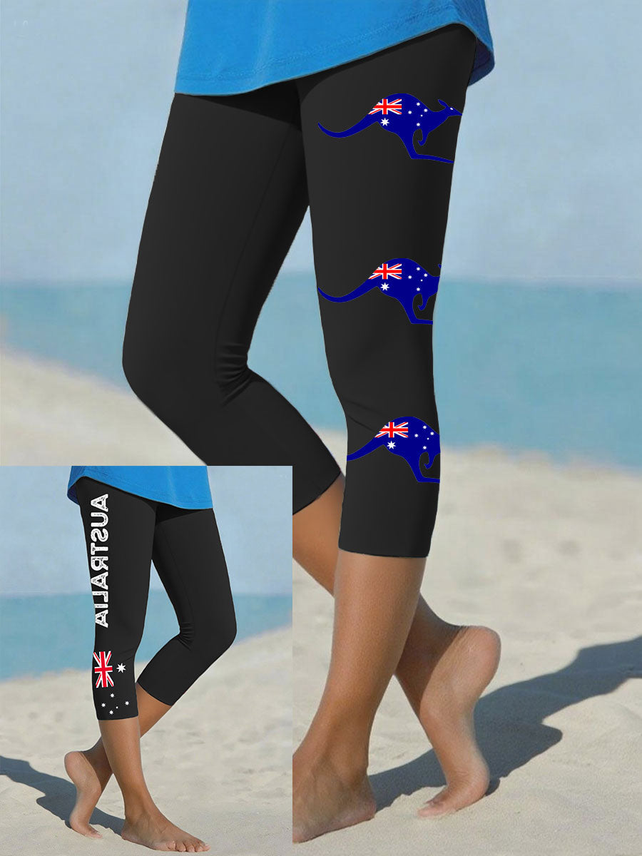 Women's Australia Patriotic Printed Yoga Leggings