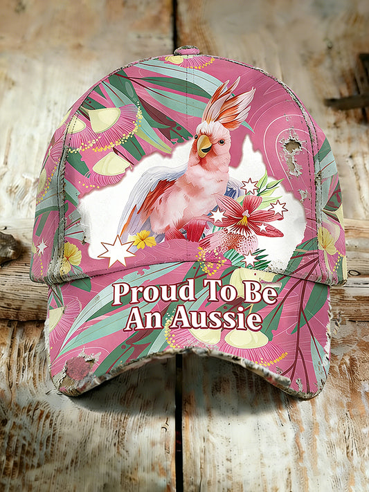 Unisex Vintage Australian Vacation Pattern Printed Hat