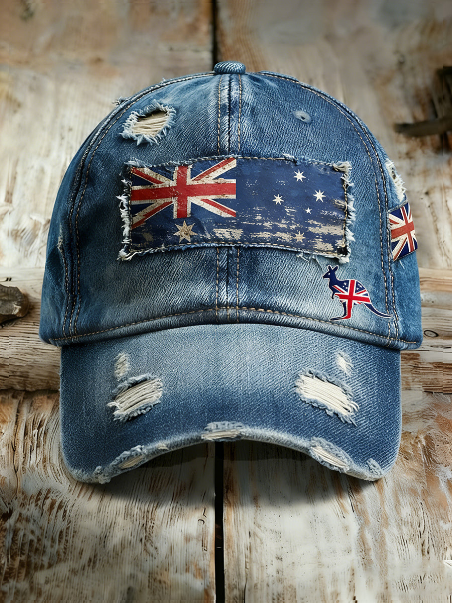 Unisex Vintage Australian Vacation Pattern Printed Hat