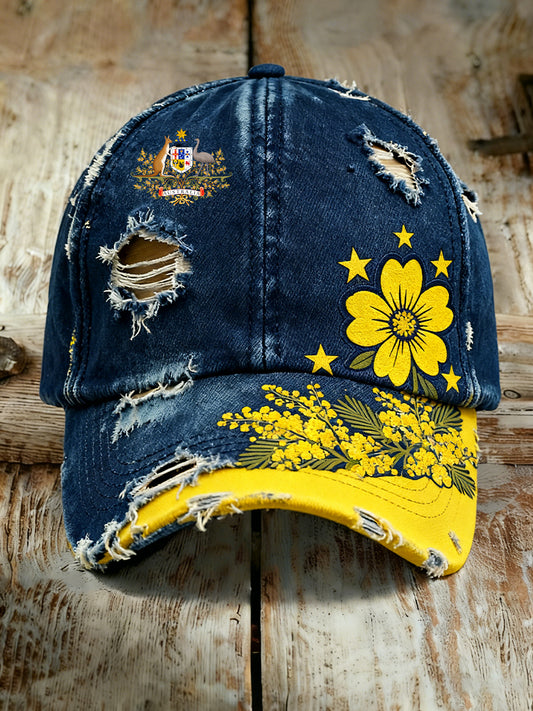 Unisex Vintage Australian Vacation Pattern Printed Hat