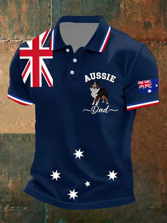 Men's Australian Shepherd Short Sleeve Top