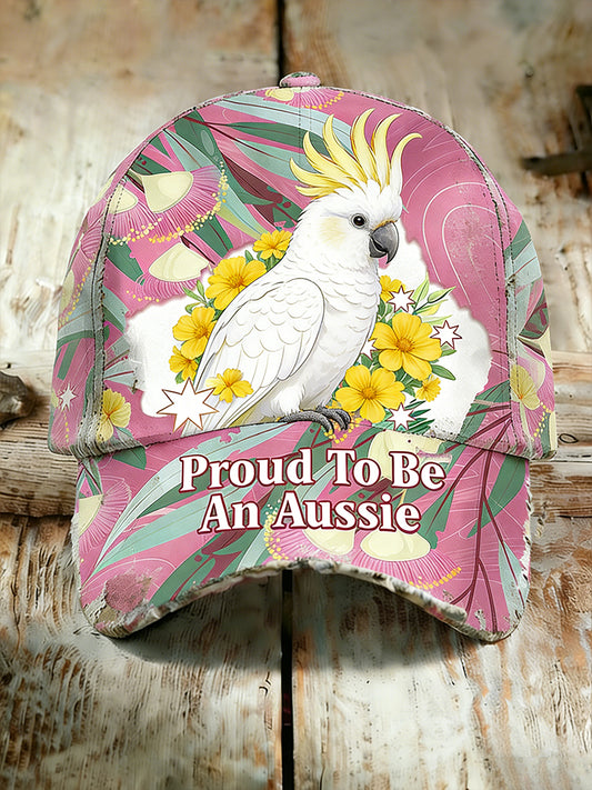 Unisex Vintage Australian Vacation Pattern Printed Hat