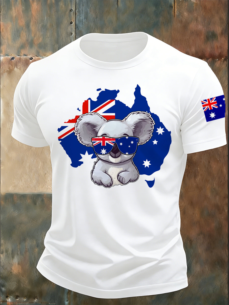 Men's Australian-Inspired Print T-Shirt