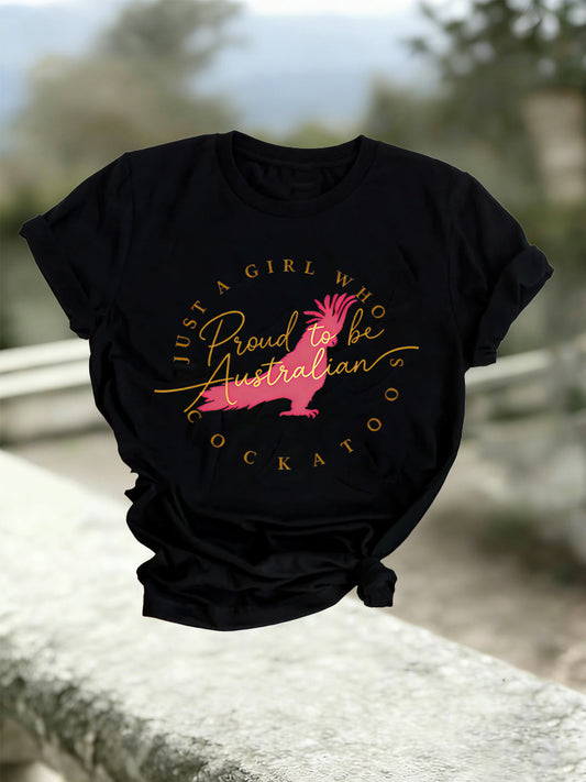 Women's Australian Cockatoo Print T-Shirt