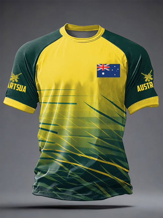 Men's Australia Cricket Printed T-Shirt