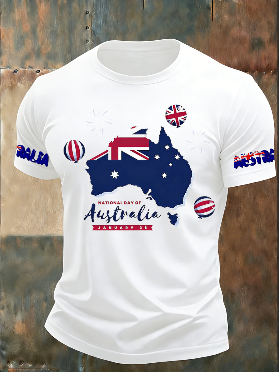 Men's T-Shirt With Australian-Themed Print