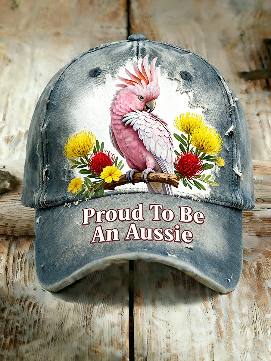 Unisex Vintage Australian Vacation Pattern Printed Hat