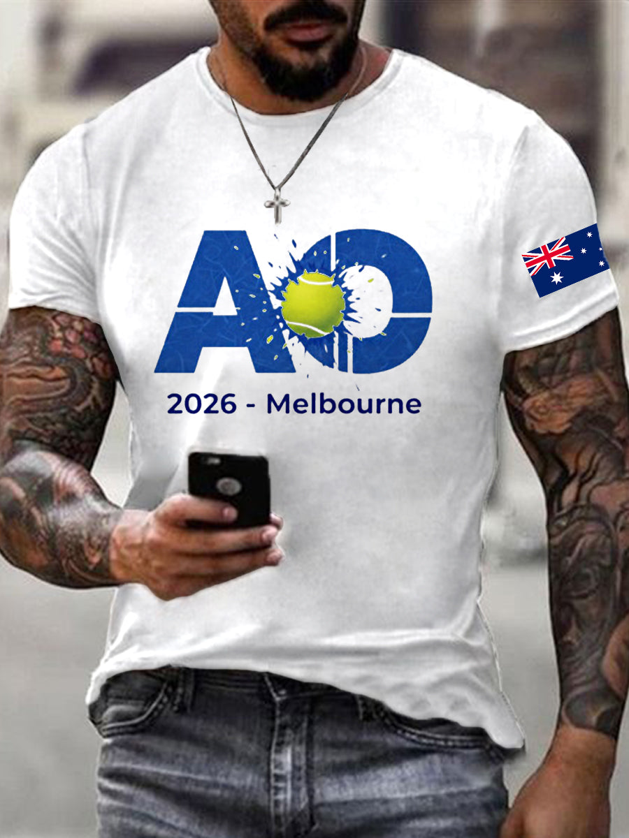 Men's Australian Open For Tennis Lover Short Sleeve T-shirt