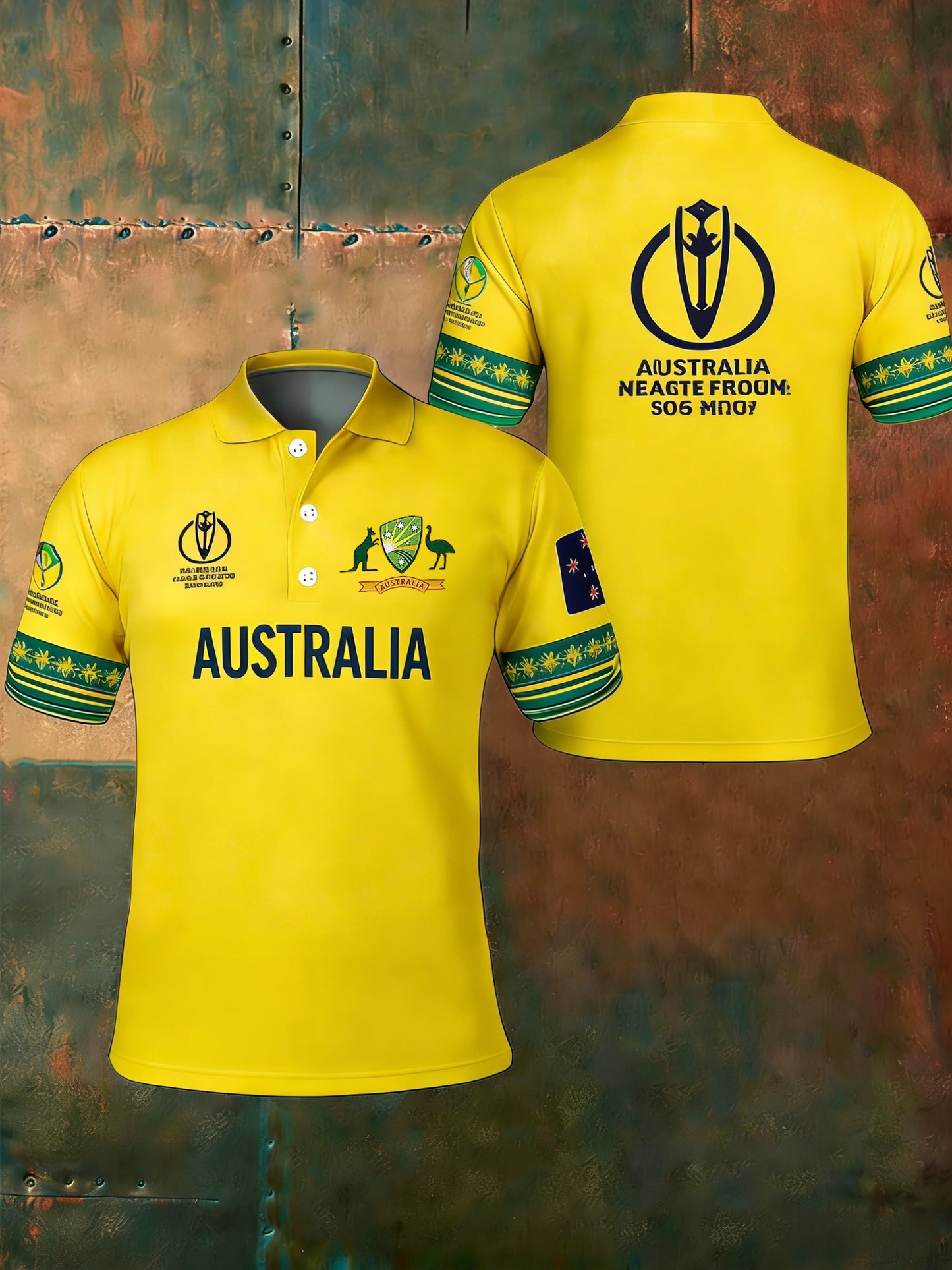 Men's Australia Cricket Printed Short-Sleeve T-Shirt