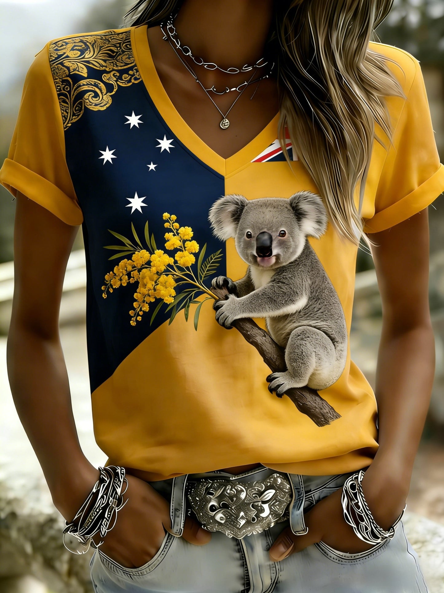 Women's  Vintage Australian Holiday Casual Comfortable Short Sleeve T-Shirt