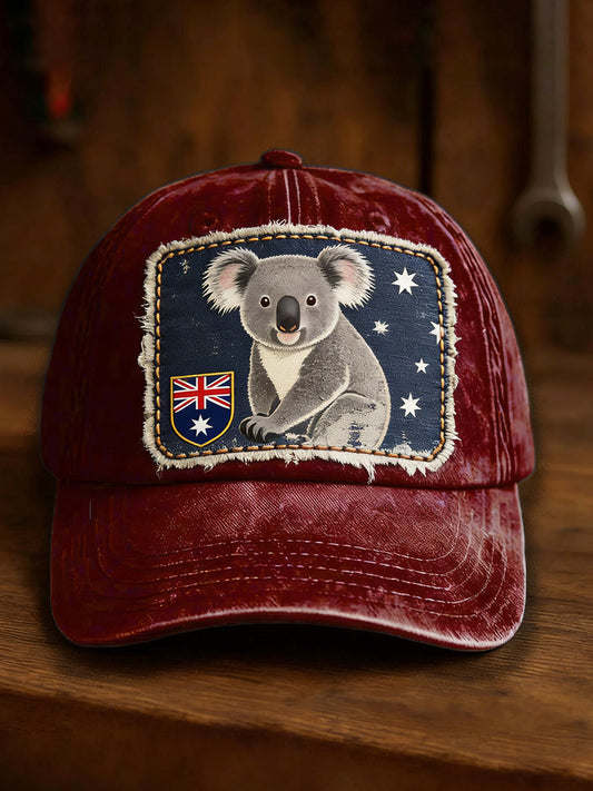 Unisex Vintage Australian Vacation Pattern Printed Hat