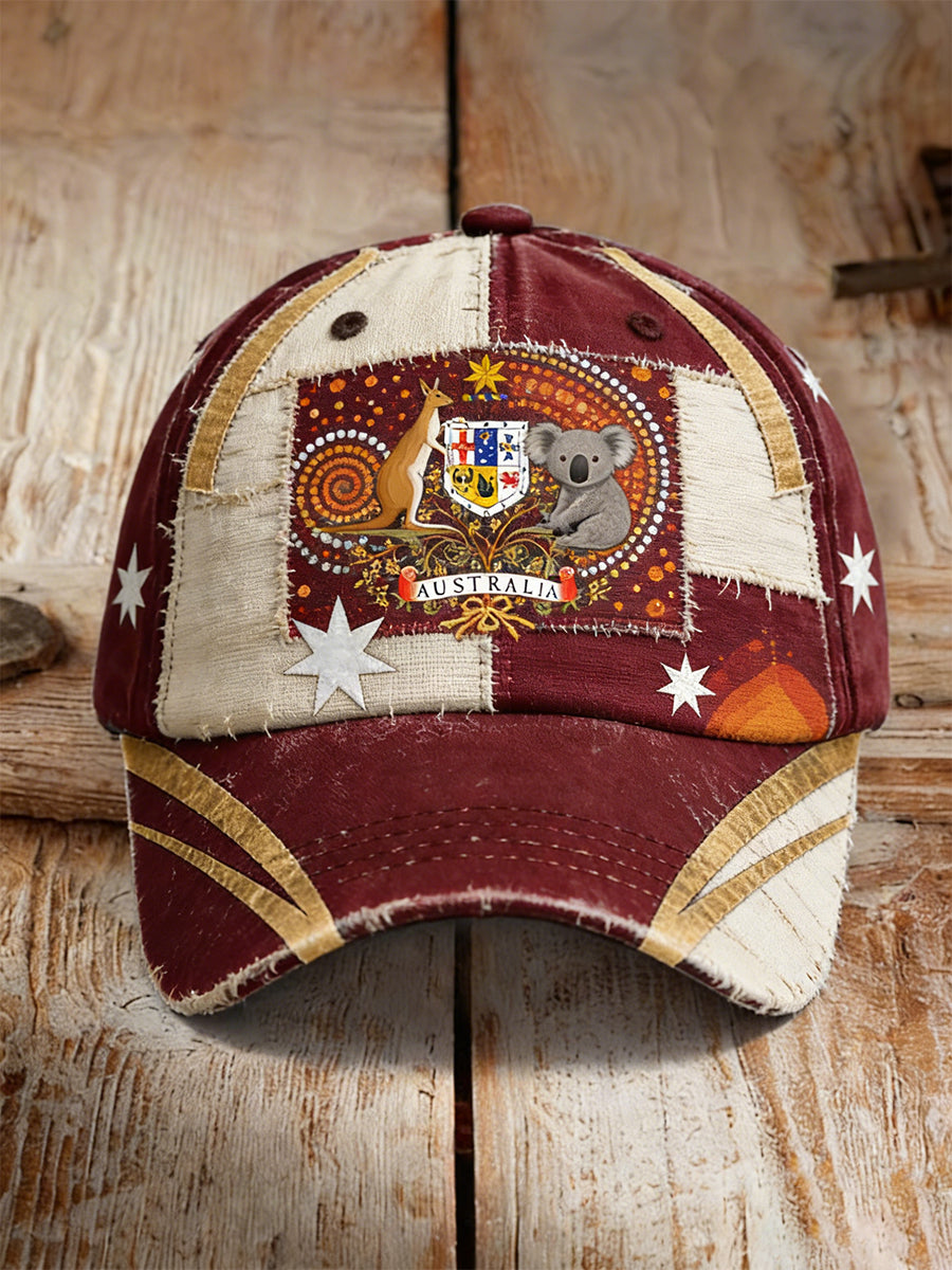 Unisex Vintage Australian Vacation Pattern Printed Hat