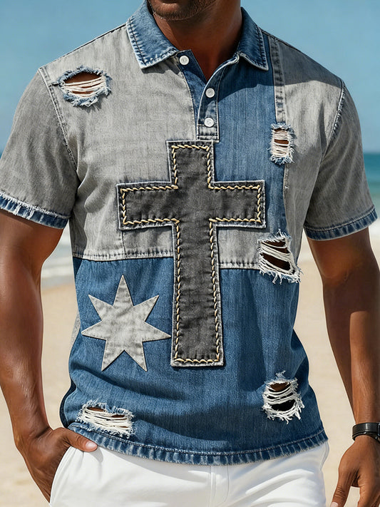 Men's Vintage Australian Holiday Smart Casual Polo Shirt