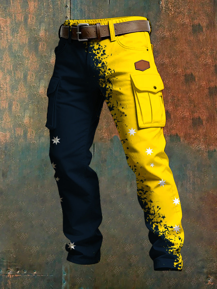 Men's Australian Art Print Casual Trousers