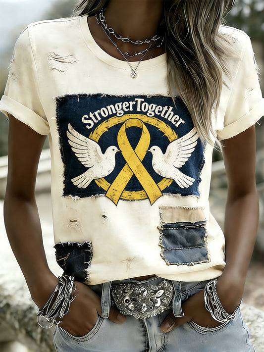 Women's Australian Peace Dove "We Are Together" Casual T-shirt