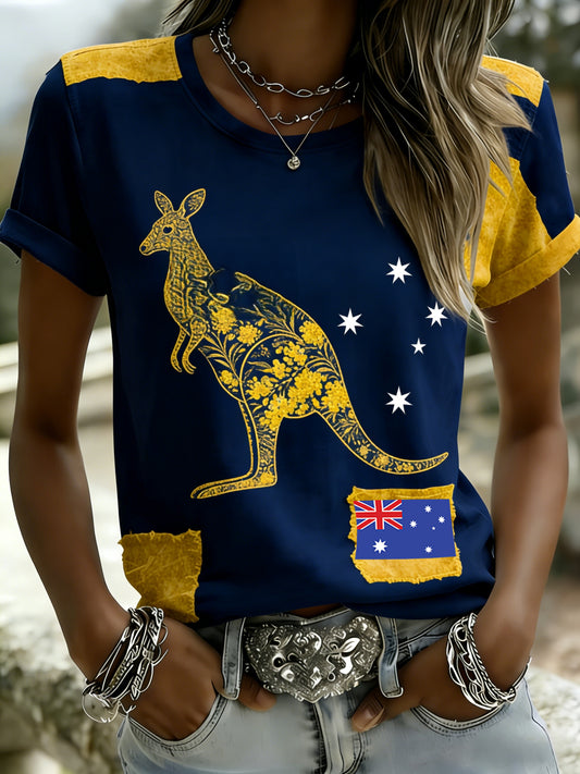 Women's  Vintage Australian Holiday Casual Comfortable Short Sleeve T-Shirt