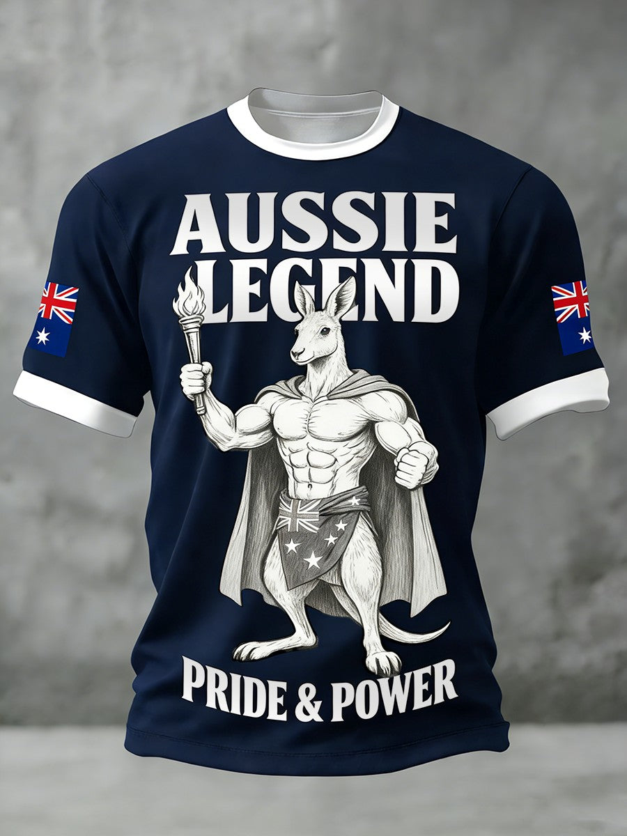 Men's AU Flag Proud Printed T-shirt