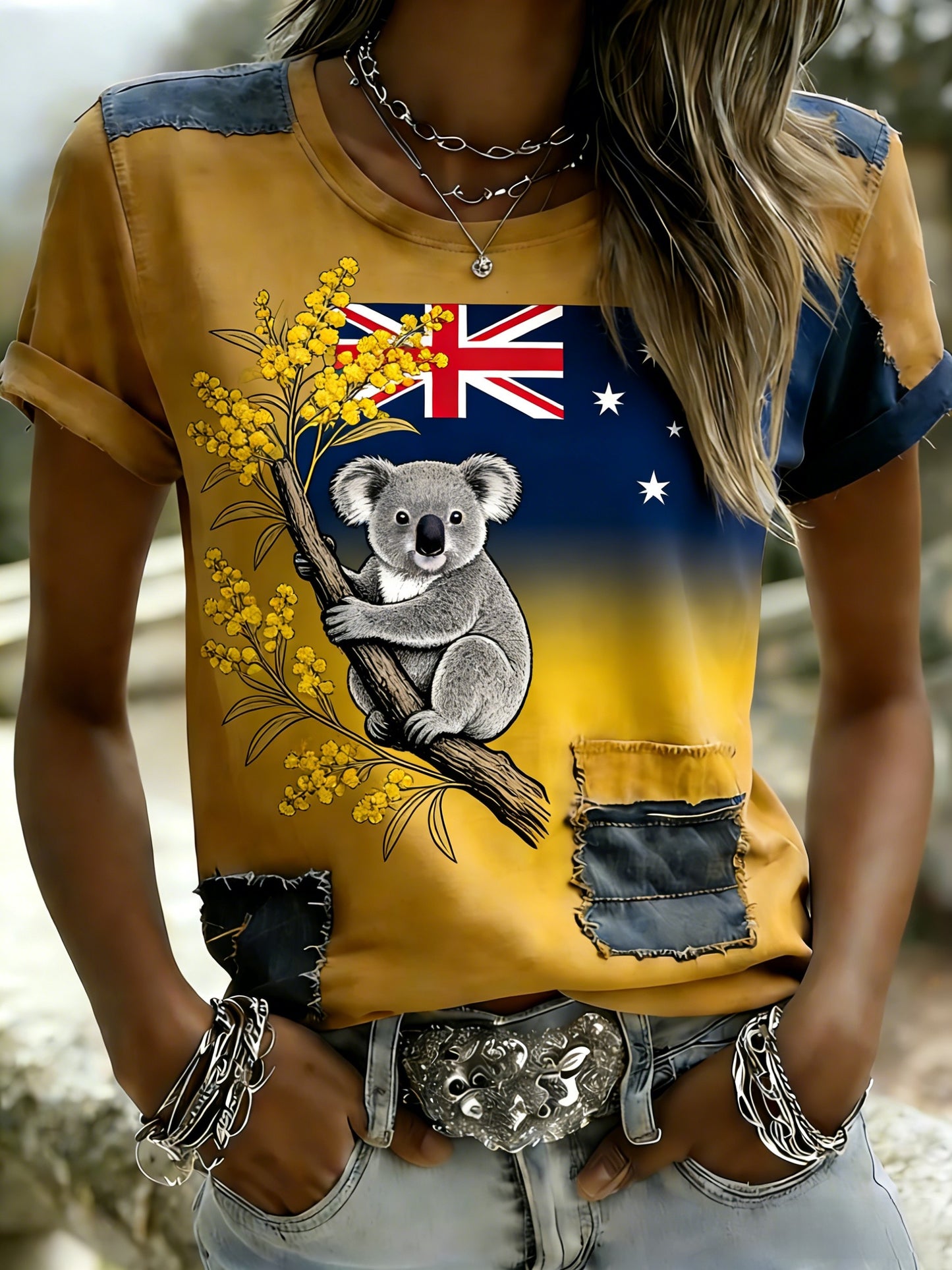 Women's  Vintage Australian Holiday Casual Comfortable Short Sleeve T-Shirt