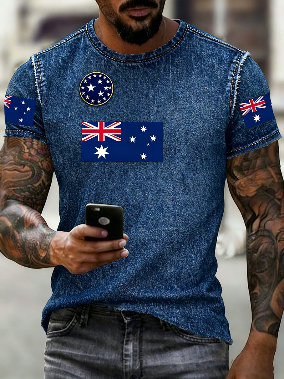Men's Retro Australian Holiday Casual Fashion T-shirt