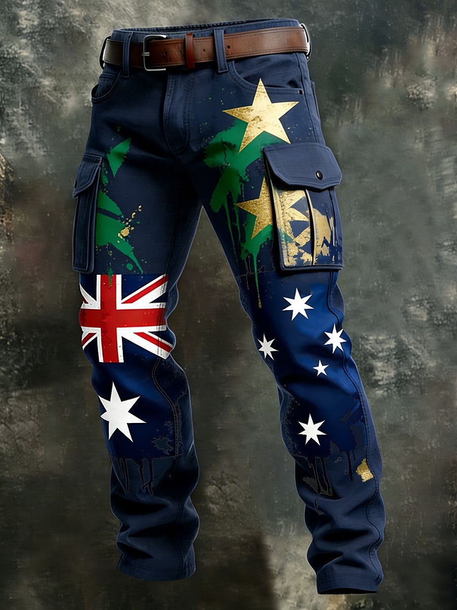 Men's Vintage Australian Holiday Business Style Casual Work Trousers