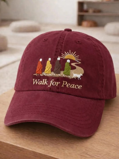 Walk For Peace Monks With Aloka Dog Hat