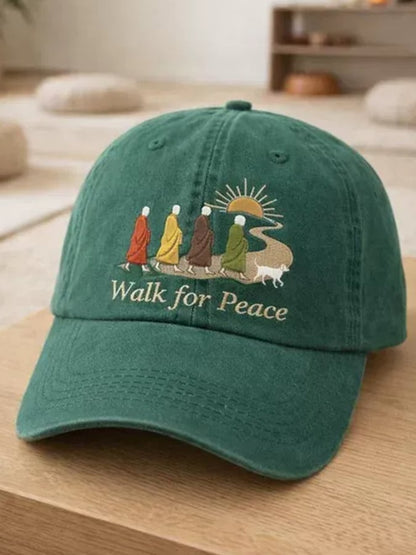 Walk For Peace Monks With Aloka Dog Hat