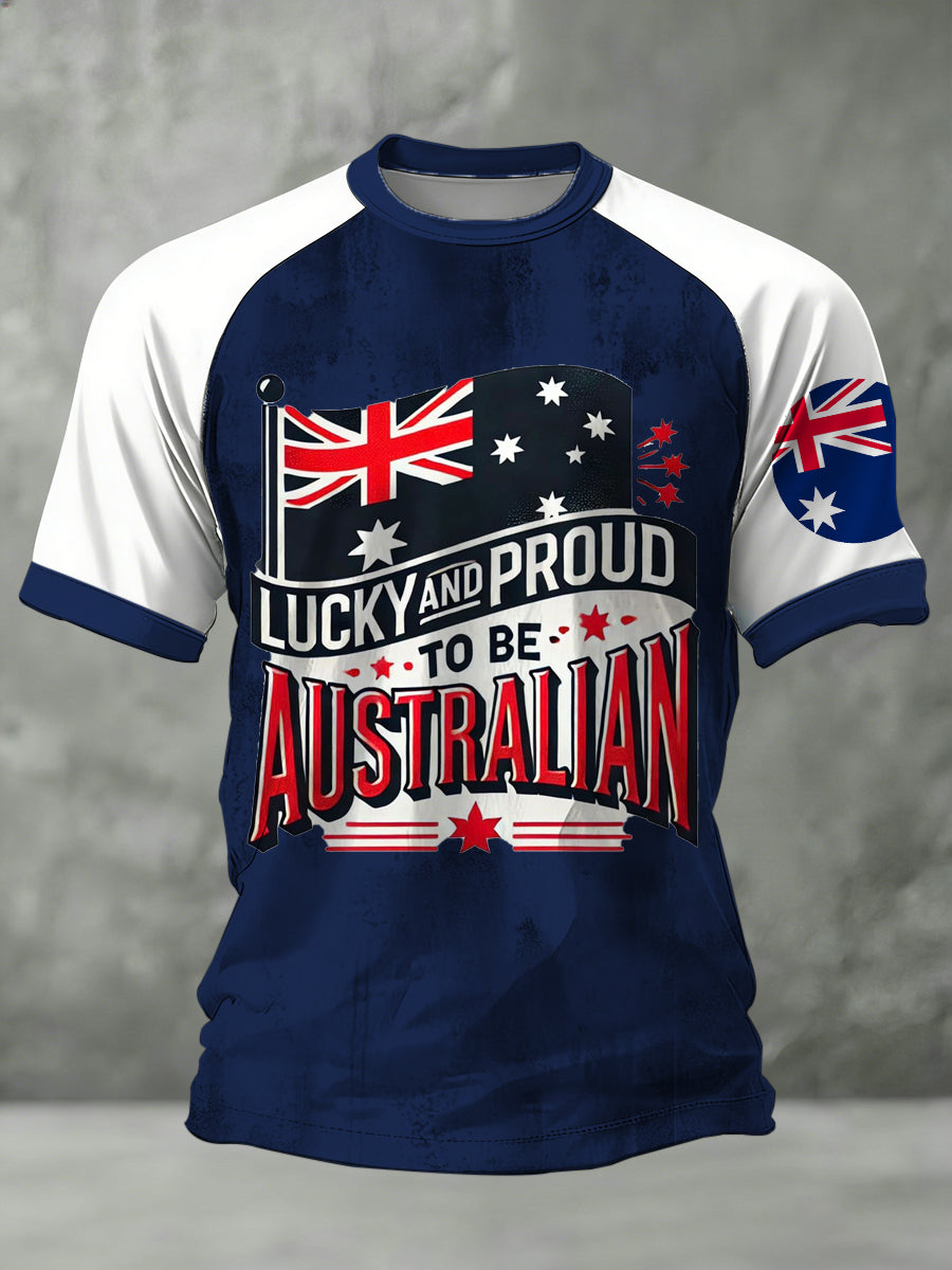 Men's T-Shirt With Australian-Themed Print