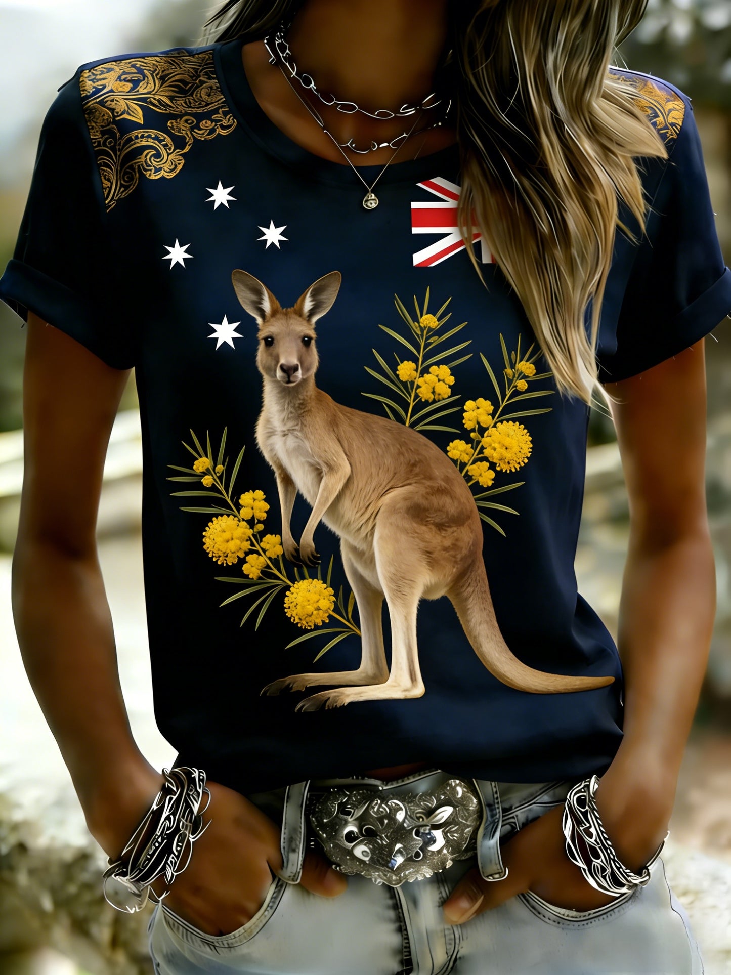 Women's  Vintage Australian Holiday Casual Comfortable Short Sleeve T-Shirt