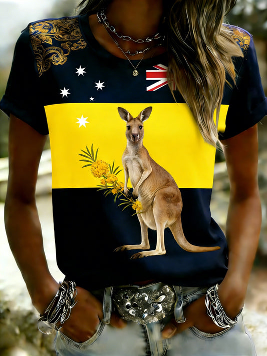 Women's  Vintage Australian Holiday Casual Comfortable Short Sleeve T-Shirt