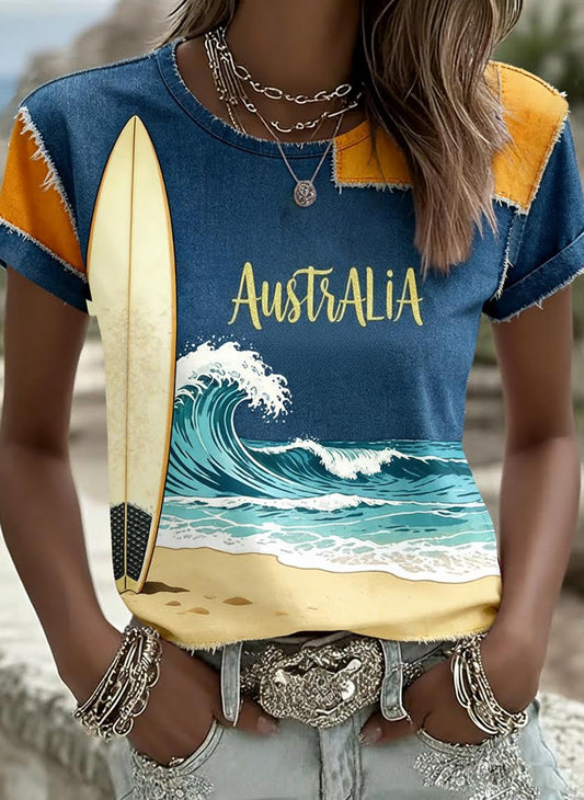 Women's Vintage Australian Holiday Casual Comfortable T-shirt