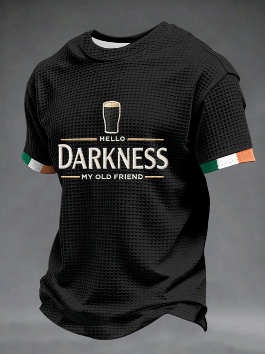 Men's Hello Darkness My Old Friend Waffle Short Sleeves T-shirt
