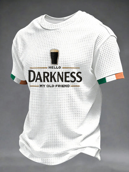 Men's Hello Darkness My Old Friend Waffle Short Sleeves T-shirt