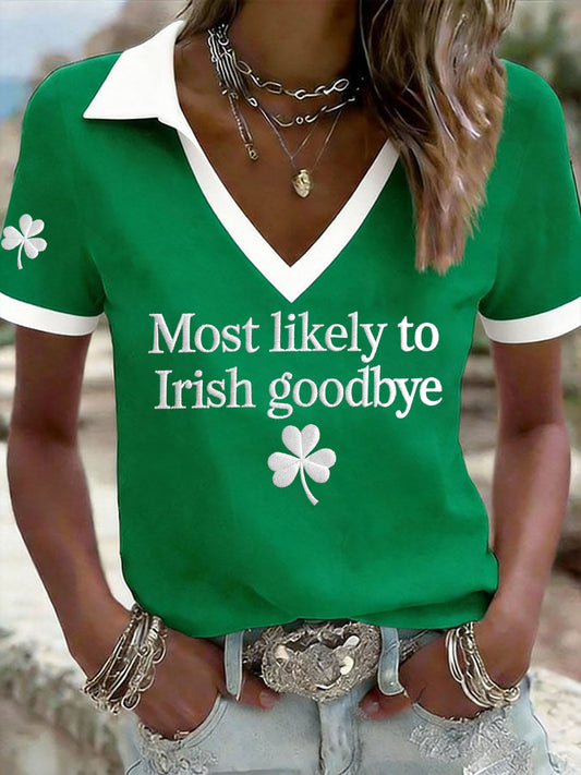 Women's St. Patrick's Day Printed Casual T-Shirt