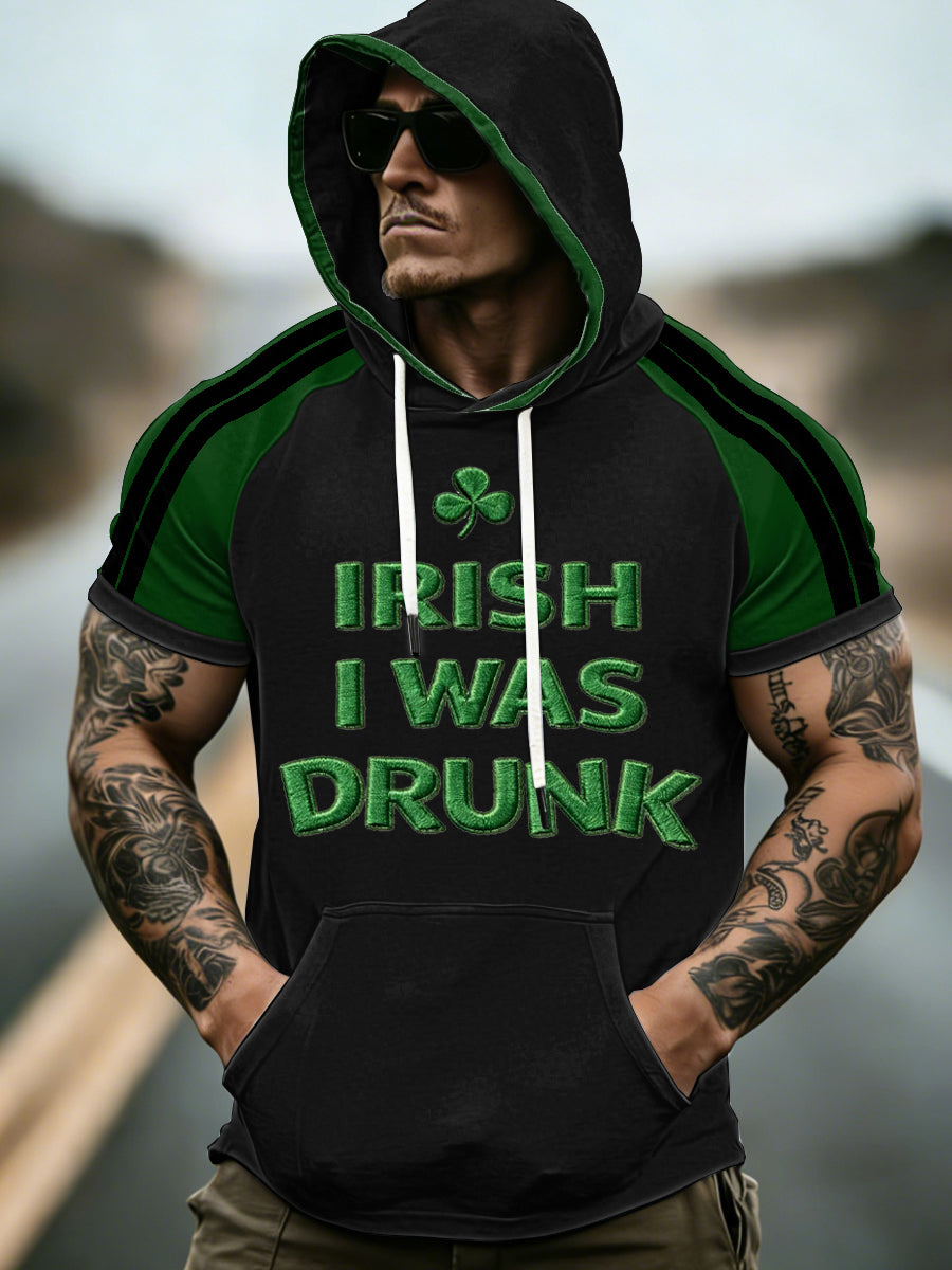 Men's St. Patrick's Day Short Sleeves Hooded Top
