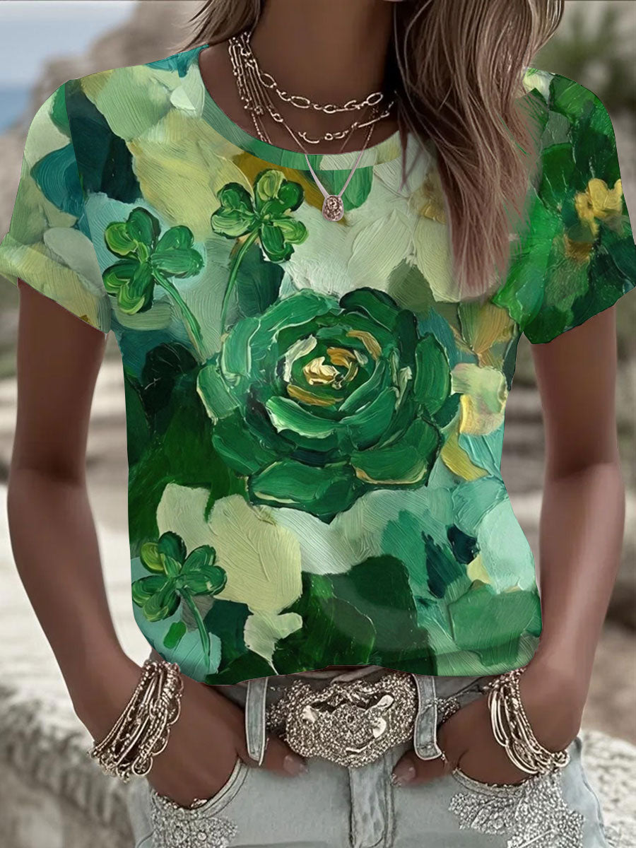 Women's St. Patrick's Day Printed Casual T-Shirt