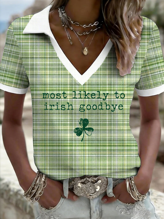 Women's St. Patrick's Day Printed Casual T-Shirt