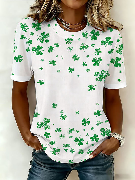 Women's St. Patrick's Day Printed Casual T-Shirt