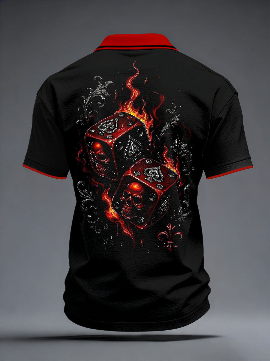 Men's Poker Dice Art Print Tops
