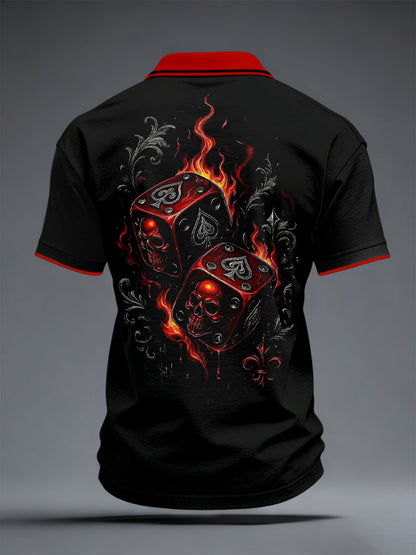 Men's Poker Dice Art Print Tops