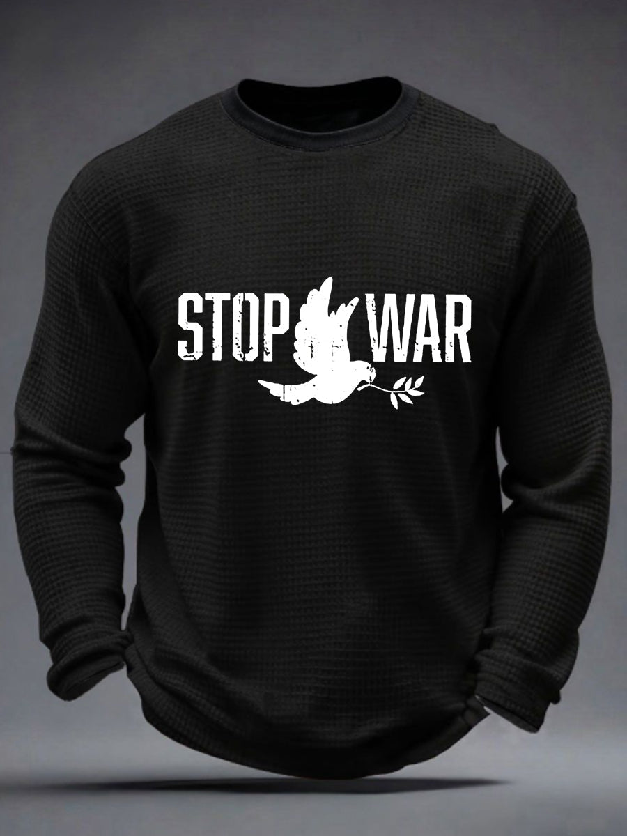 Men's No War Waffle Long Sleeve T-Shirt