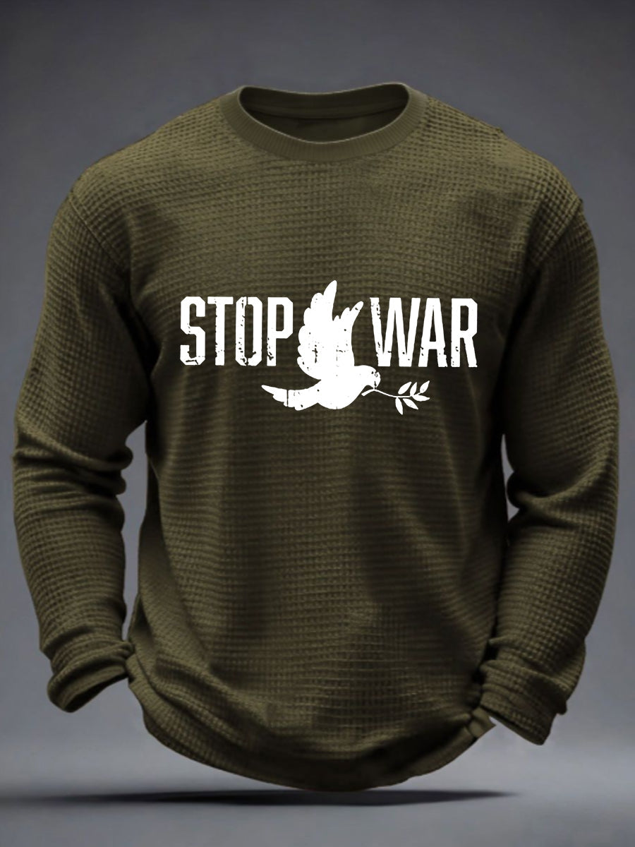 Men's No War Waffle Long Sleeve T-Shirt