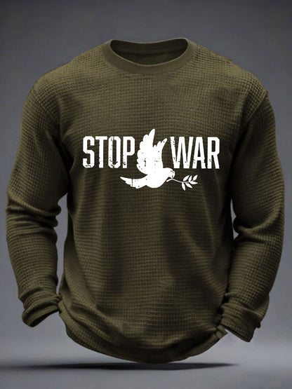 Men's No War Waffle Long Sleeve T-Shirt