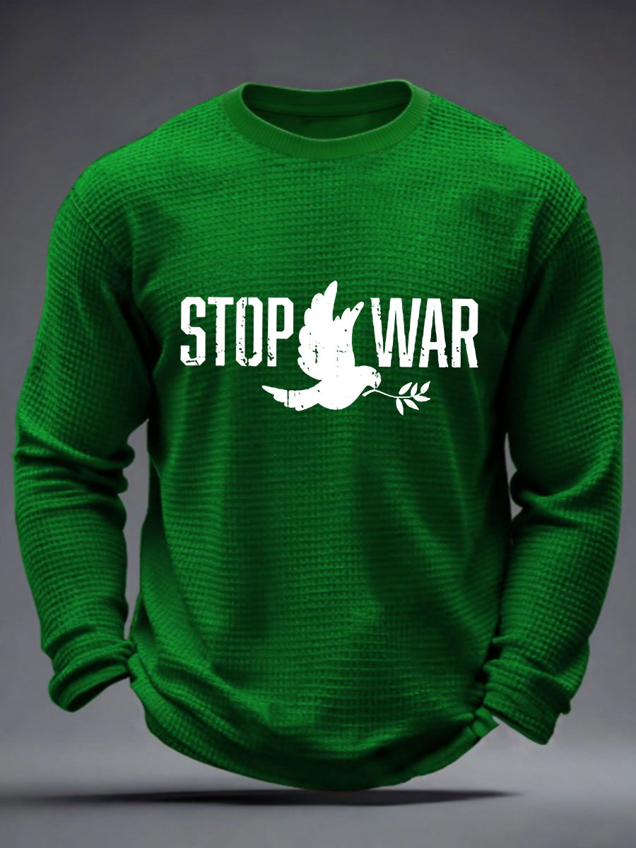 Men's No War Waffle Long Sleeve T-Shirt