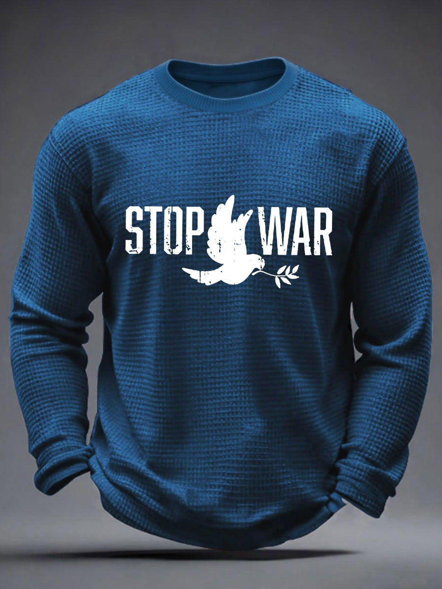 Men's No War Waffle Long Sleeve T-Shirt