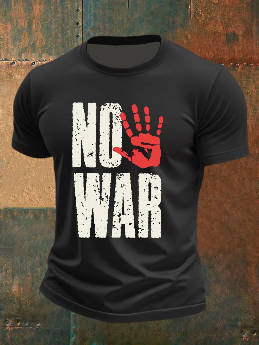 Men's No War cotton short-sleeved T-shirt