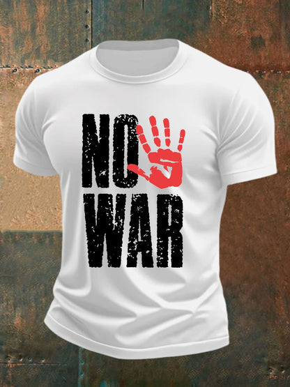 Men's No War cotton short-sleeved T-shirt