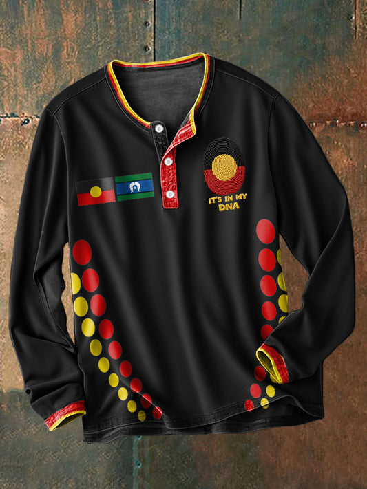 Men's AU Aboriginal Culture Printed Casual Tops
