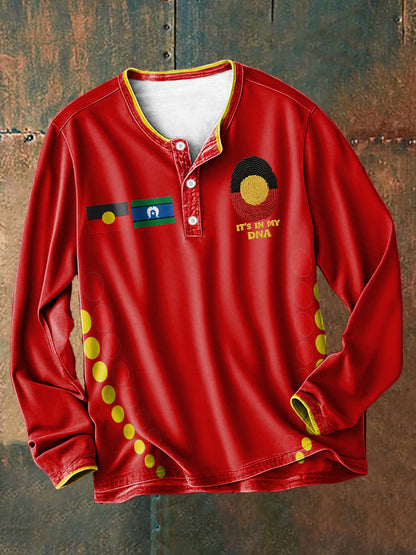 Men's AU Aboriginal Culture Printed Casual Tops